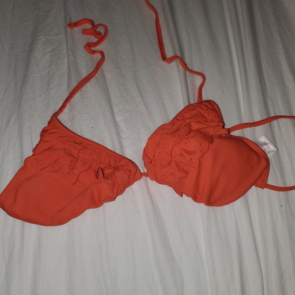 Coral bikini top